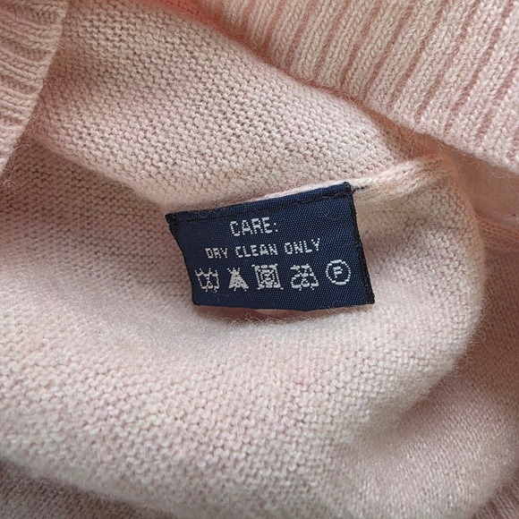 Ralph Lauren Sport Small Pink V Neck Long Sleeve Sweater Wool Cashmere Blend - Picture 4 of 6